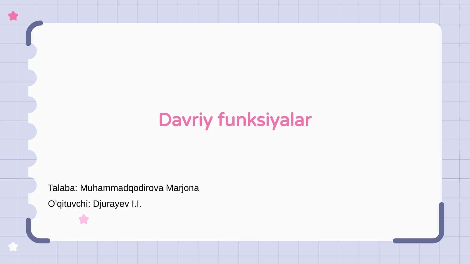 Davriy funksiyalar