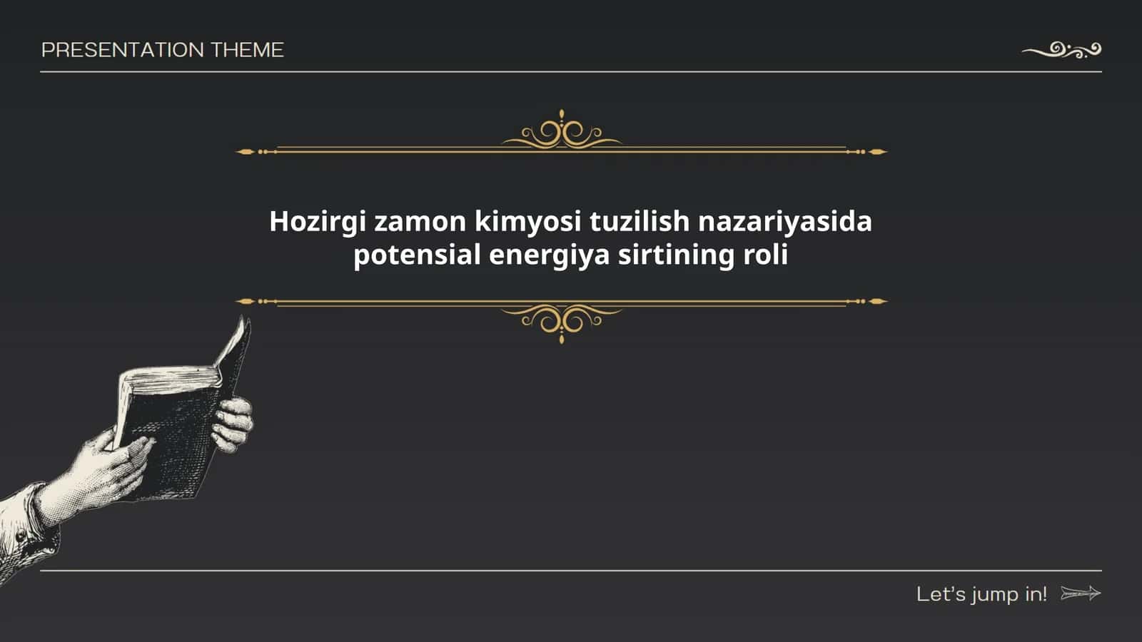 Hozirgi zamon kimyosi tuzilish nazariyasida potensial energiya sirtining roli