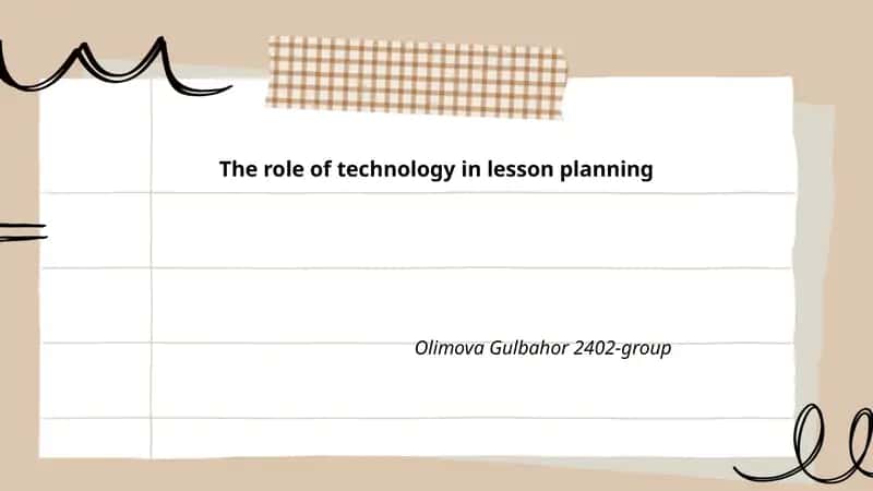 The Role of Technology in Lesson Planning