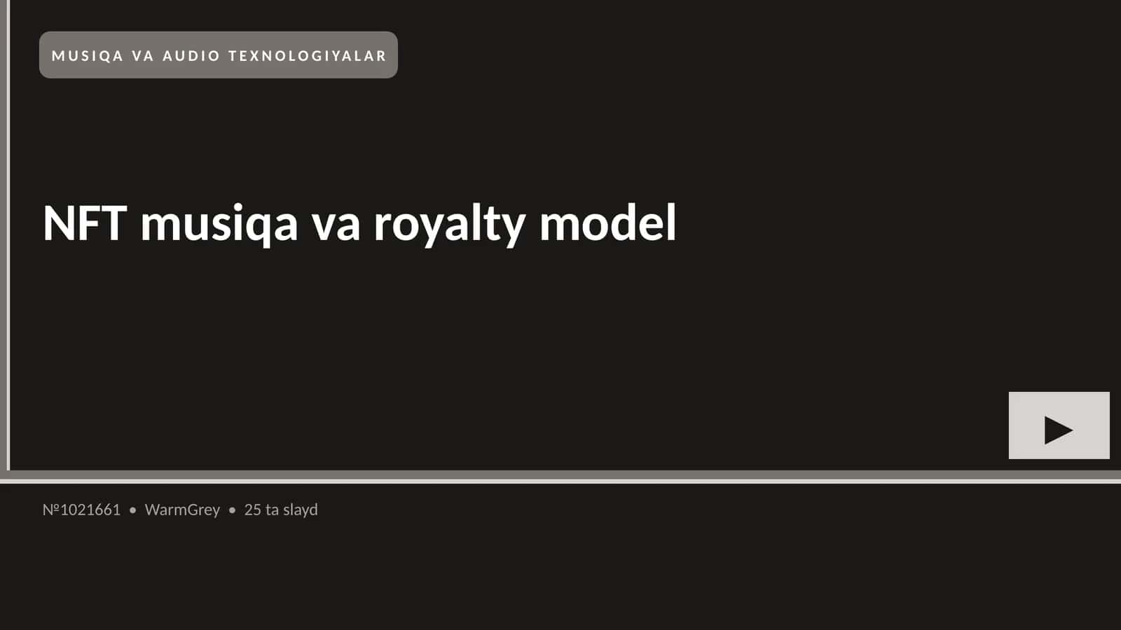 NFT musiqa va royalty model