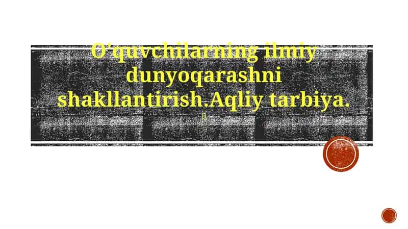 Aqliy Ta'lim