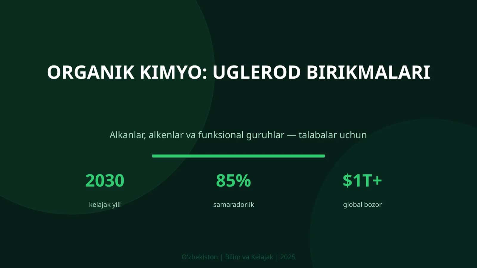 Organik kimyo: uglerod birikmalari