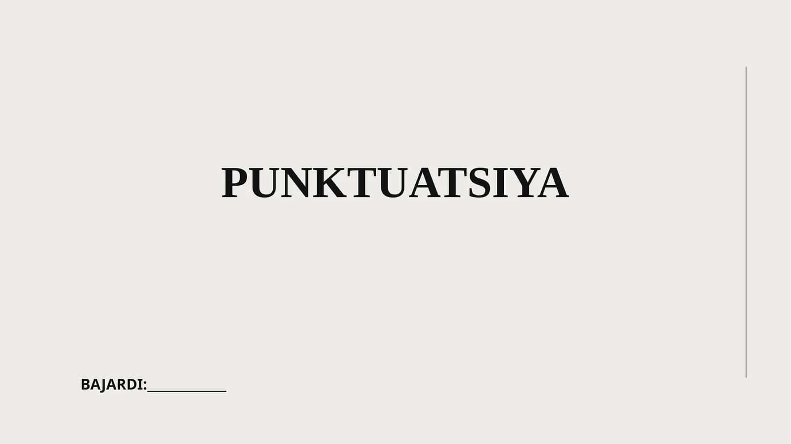 Punktuatsiya
