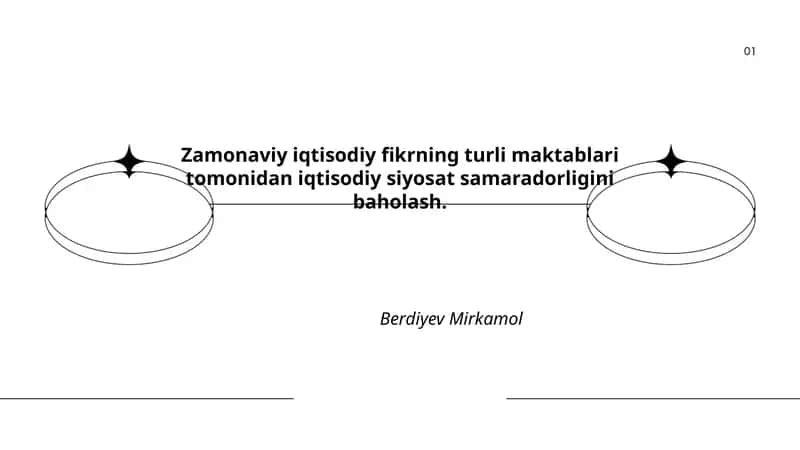 Zamonaviy iqtisodiy fikrning turli maktablari tomonidan iqtisodiy siyosat samaradorligini baholash