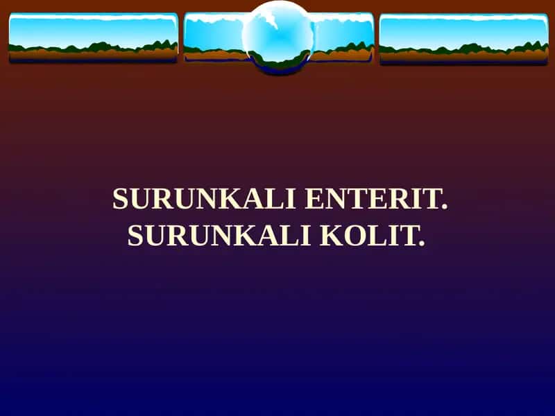 SURUNKALI ENTERIT. SURUNKALI KOLIT.