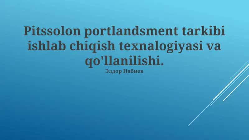 Pitssolon Portland Tsementi