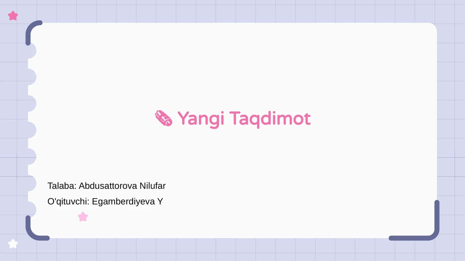 Yangi Taqdimot