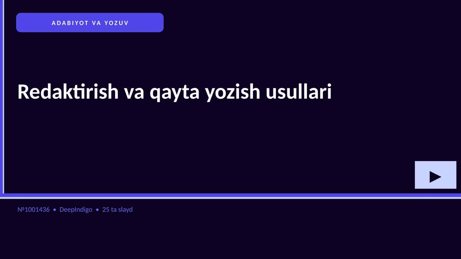 Redaktirish va qayta yozish usullari