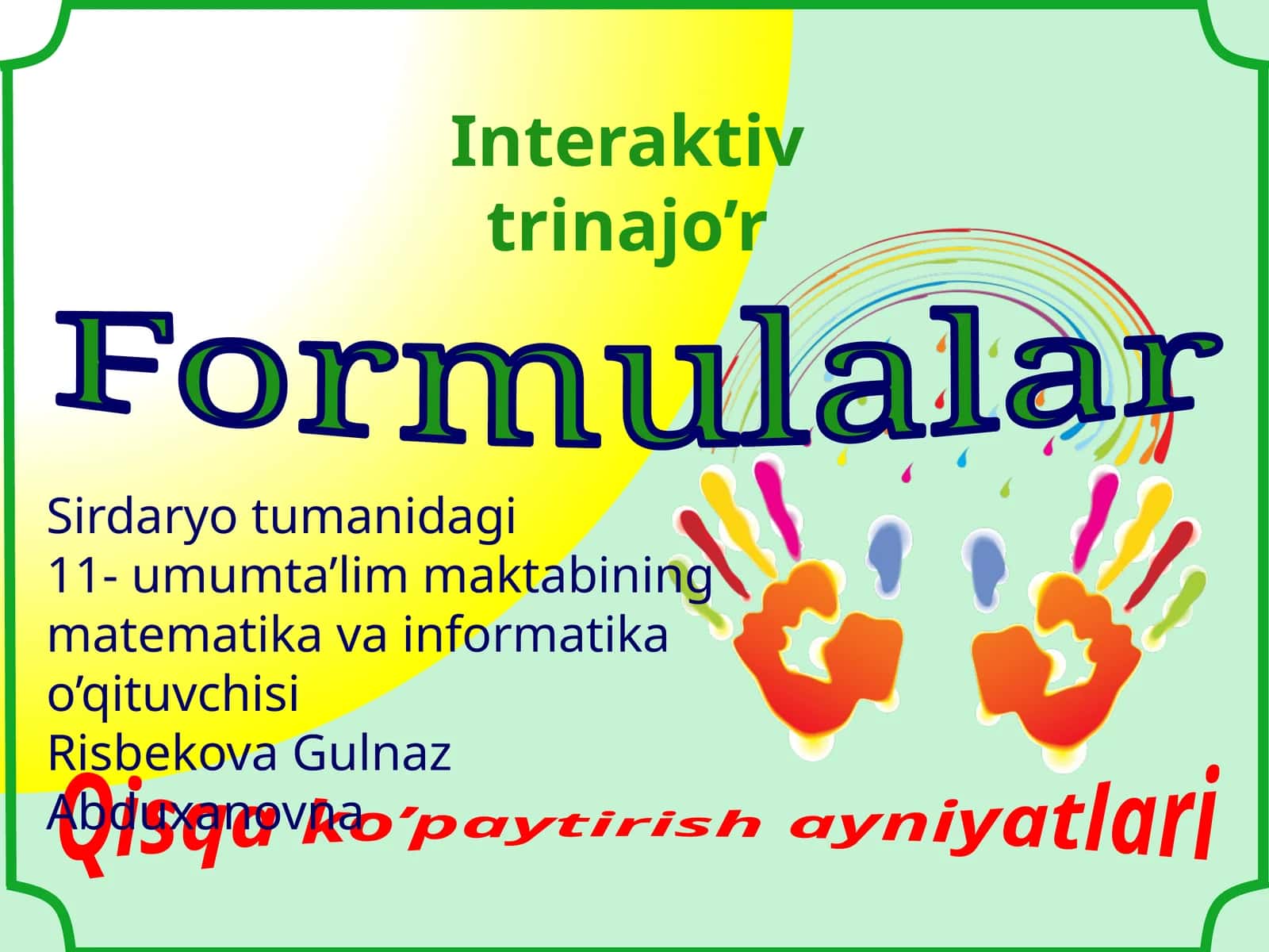 Interaktiv trina jo’r