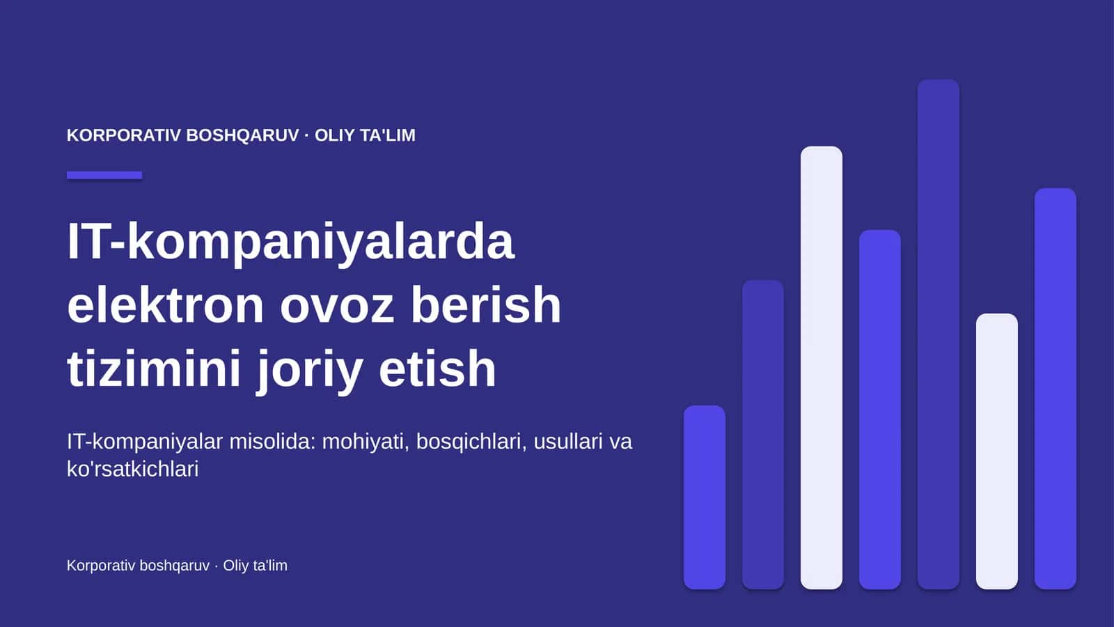 IT-kompaniyalarda elektron ovoz berish tizimini joriy etish