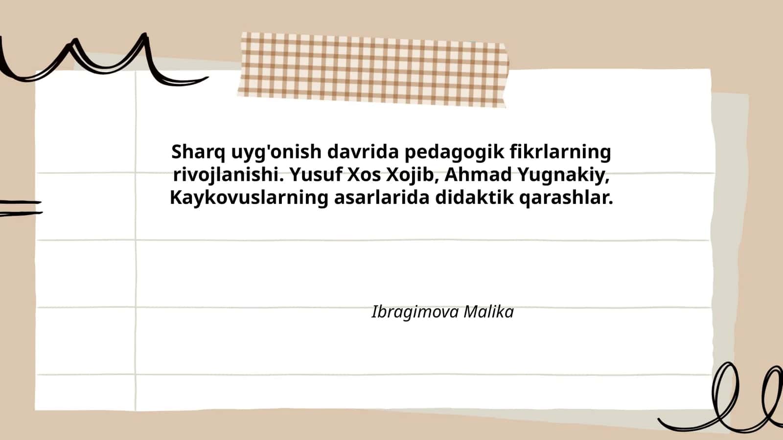 Sharq uyg'onishi davrining pedagogik-madaniy konteksti