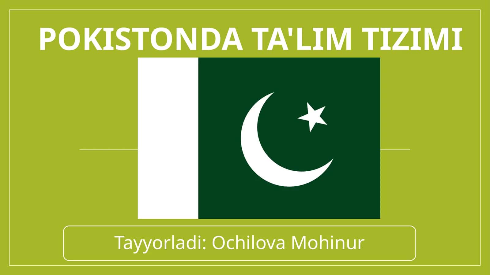 POKISTONDA TA'LIMTIZIMI