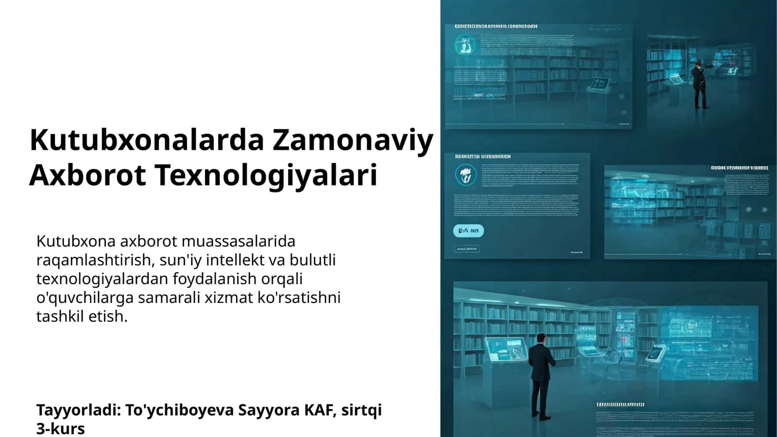Kutubxonalarda Zamonaviy Axborot Texnologiyalari