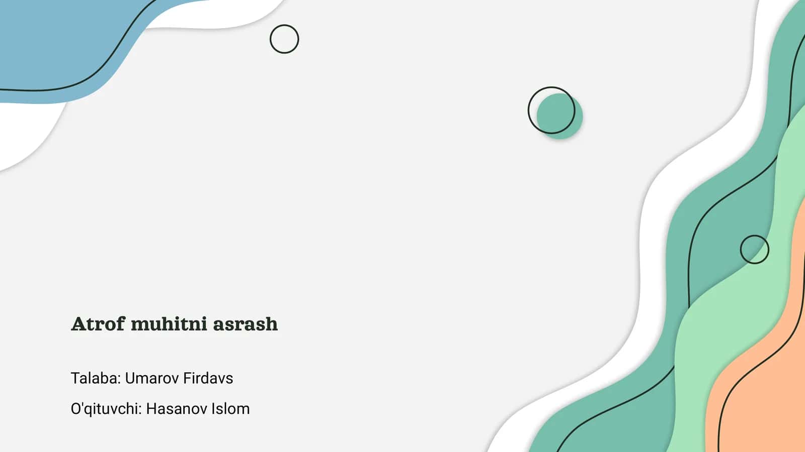 Atrof muhitni asrash