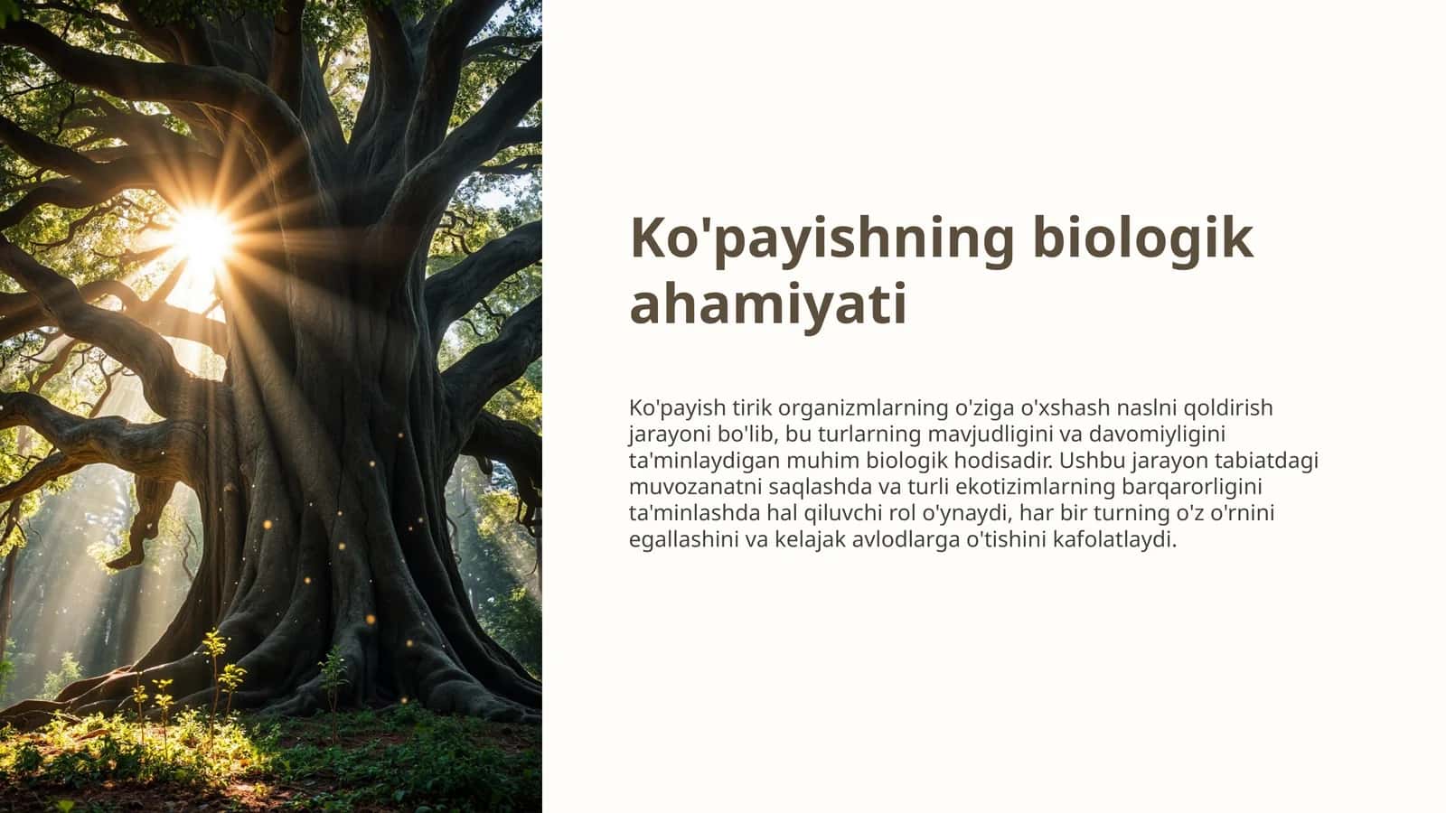 Ko'payishning biologik ahamiyati