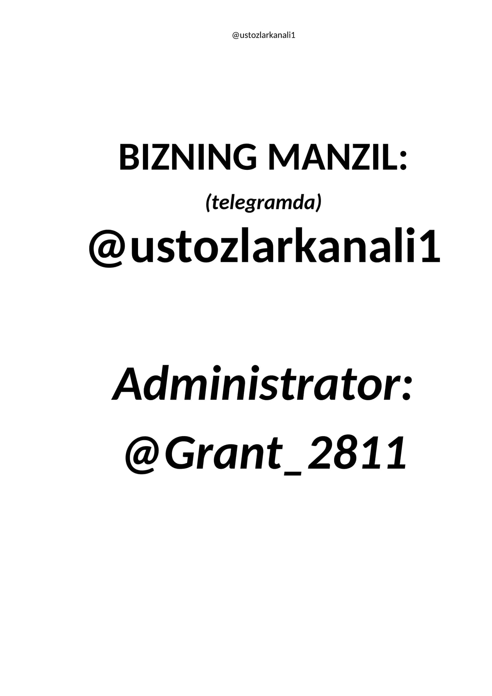 4 sinf ingliz tili fanidan testlar