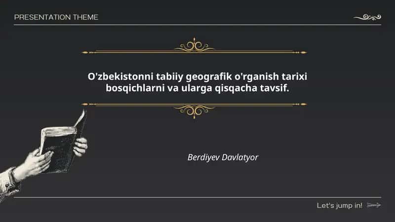 O'zbekistonni tabiiy geografik o'rganish tarixi