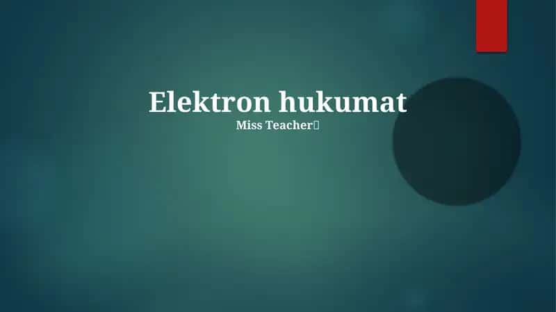 Elektron Hukumat