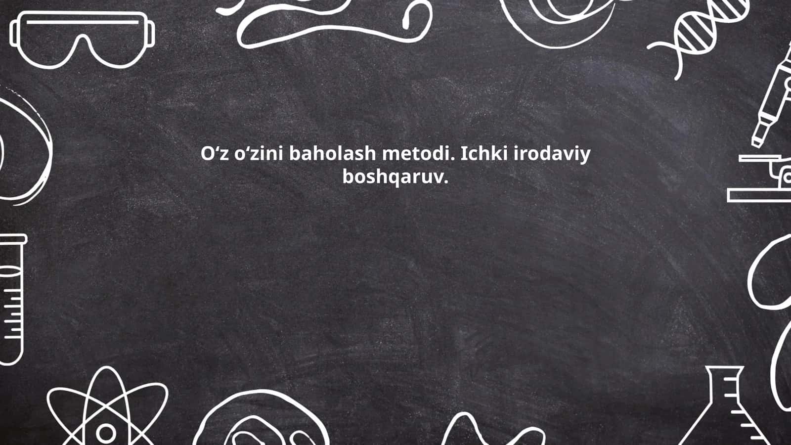 Oʻz oʻzini baholash metodi