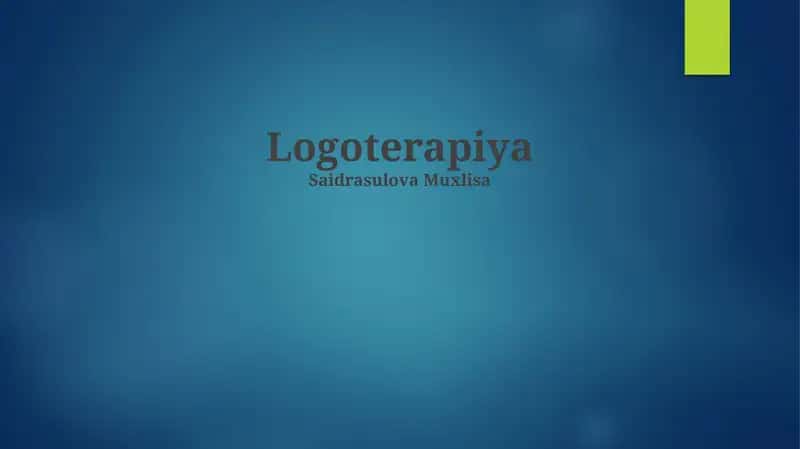 Logoterapiya