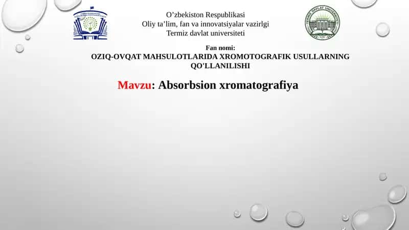 Absorbsion xromatografiya