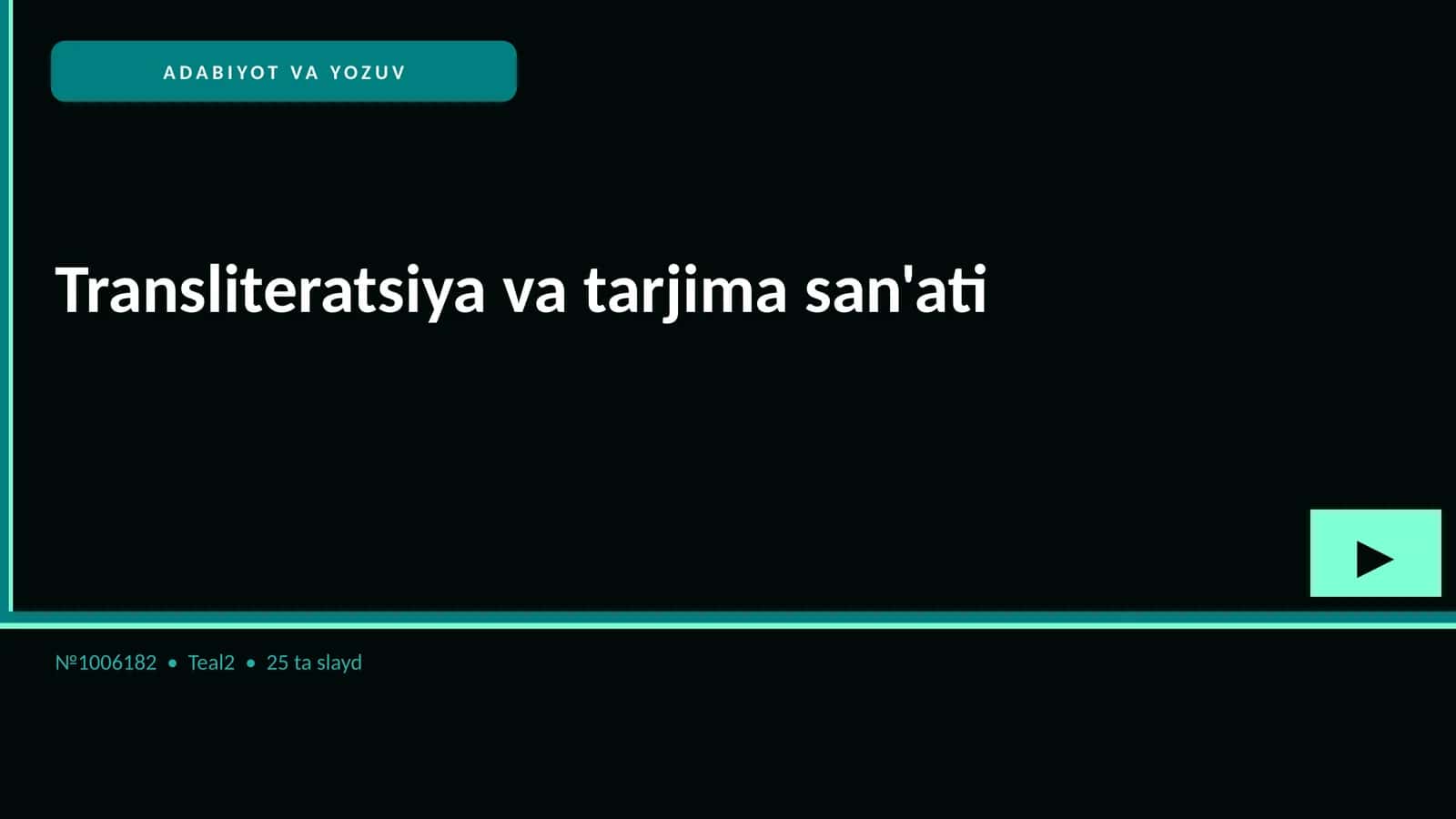 Transliteratsiya va tarjima san'ati