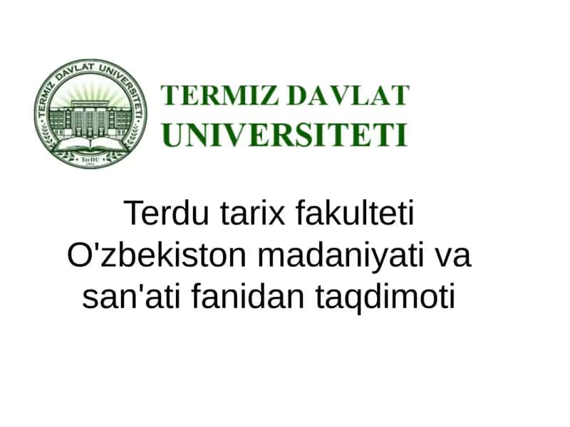 XVI-XIX asrlar o'zbek xalqi san'ati