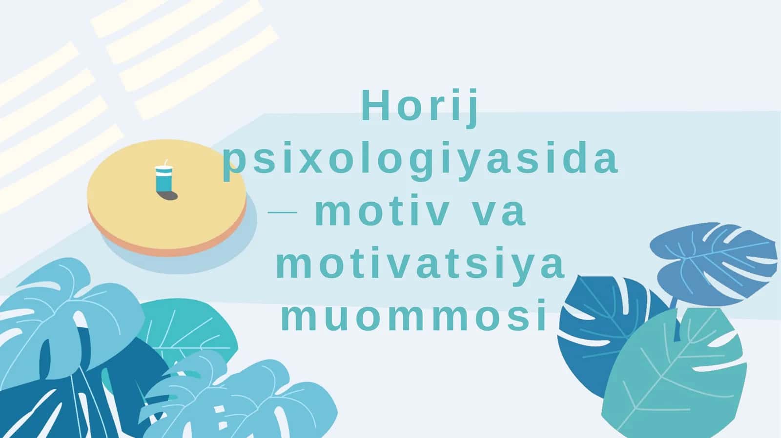 Horijiy psixologiyada motiv va motivatsiya muammosi