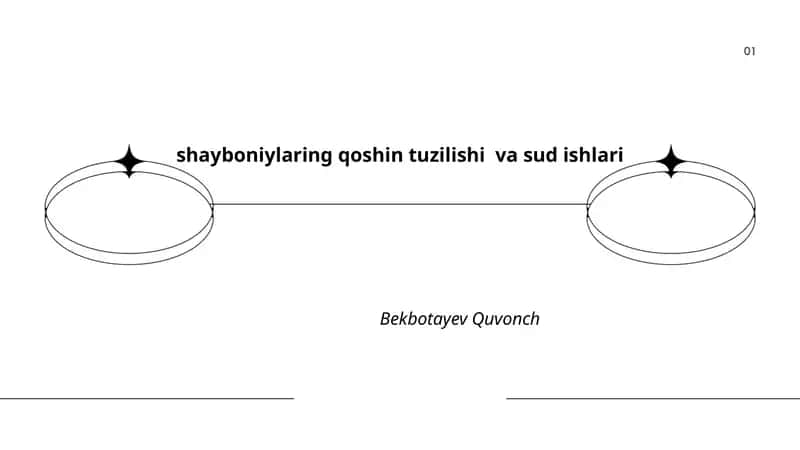 Shayboniylaring qoshin tuzilishi va sud ishlari