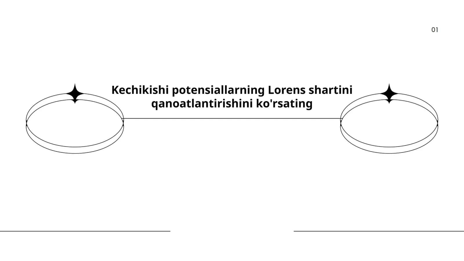Kechikishi Potensiallarning Lorens Shartini Qanoatlantirishini Ko'rsating