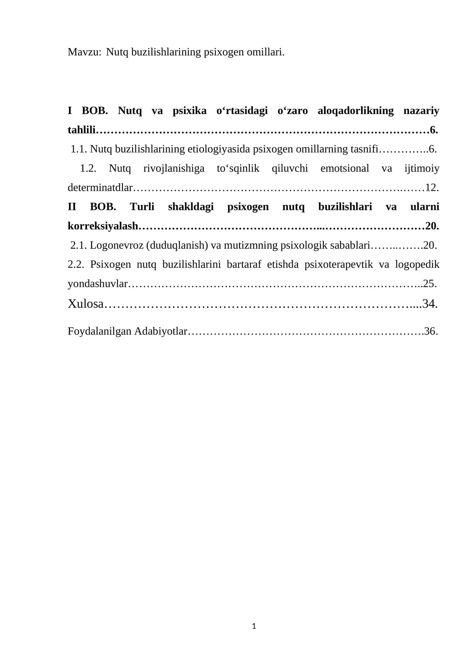 Nutq buzilishlarining psixogen omillari