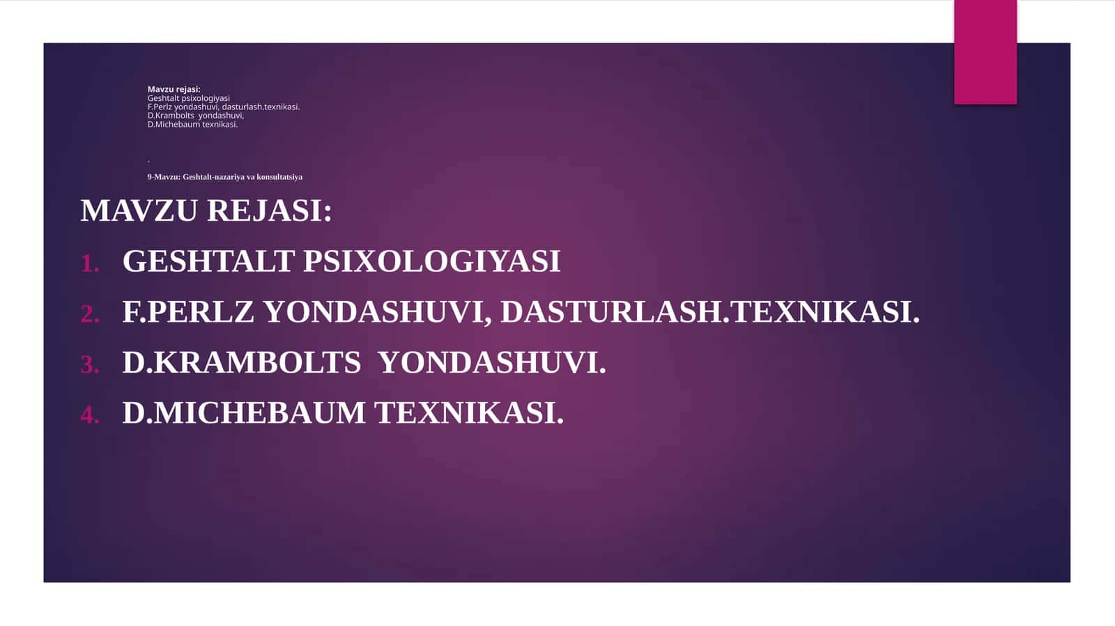 GESHTALT PSIXOLOGIYASI