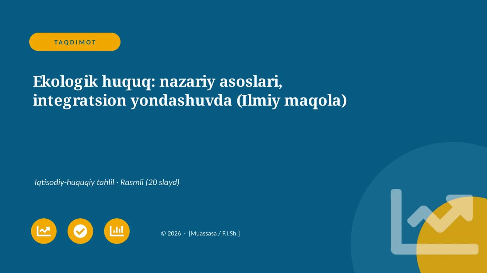 Ekologik huquq: nazariy asoslari, integratsion yondashuvda (Ilmiy maqola)