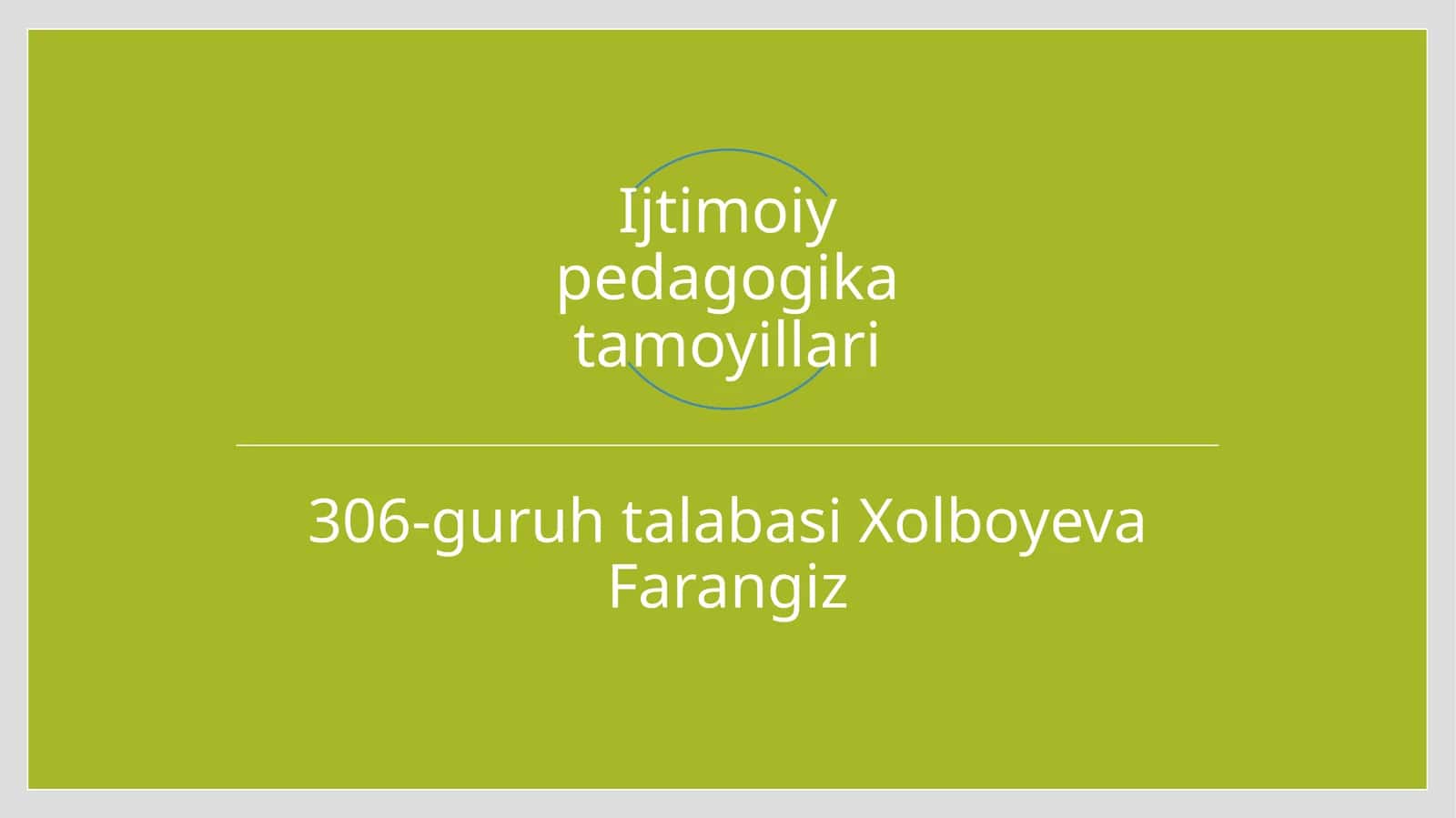 Ijtimoiy pedagogika tamoyillari
