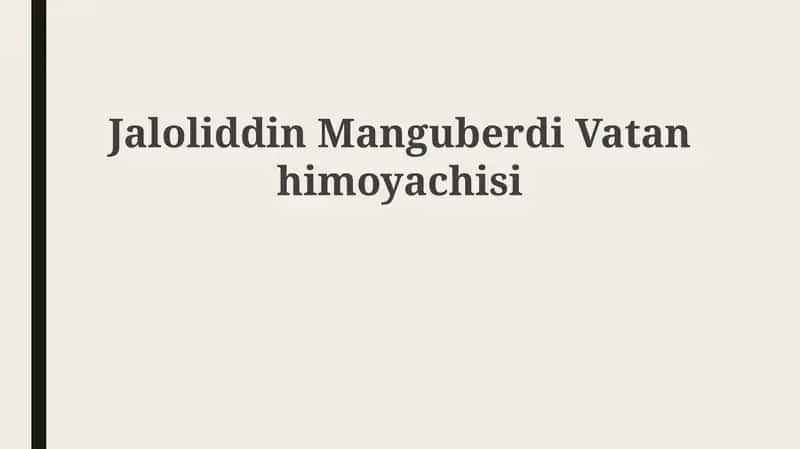 Jaloliddin Manguberdi: Hayoti va Kelib Chikishi