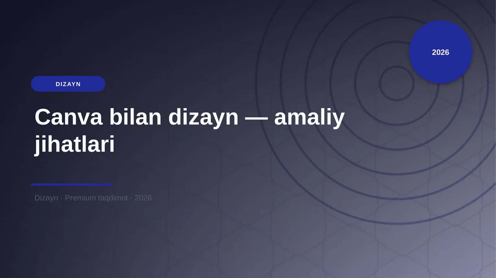 Canva bilan dizayn — amaliy jihatlari