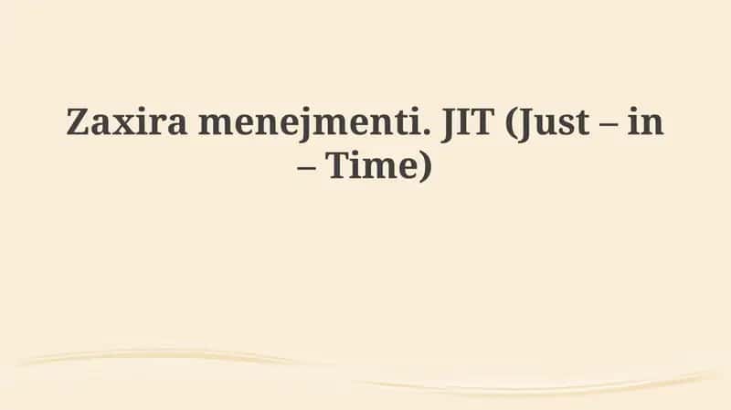 JIT (Just-in-Time)