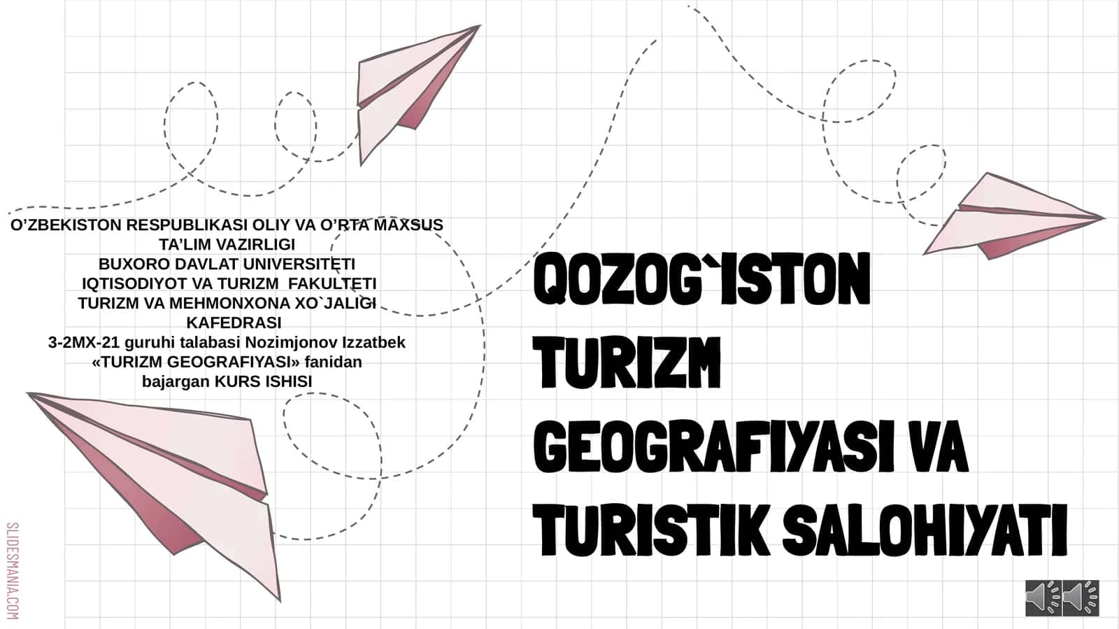 QOZOG`ISTON TURIZM GEOGRAFIYASI VA TURISTIK SALOHIYATI