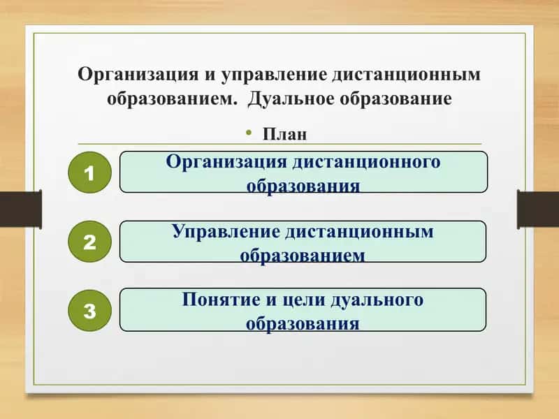 Организация и управление дистанционным образованием. Дуальное образование