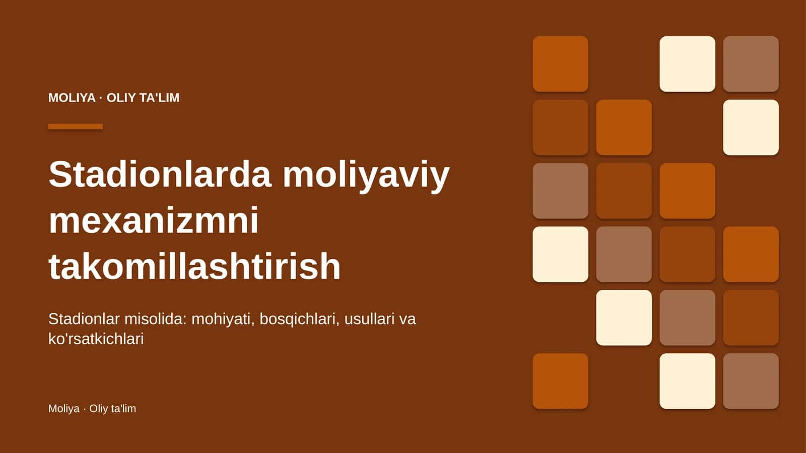 Stadionlarda moliyaviy mexanizmni takomillashtirish