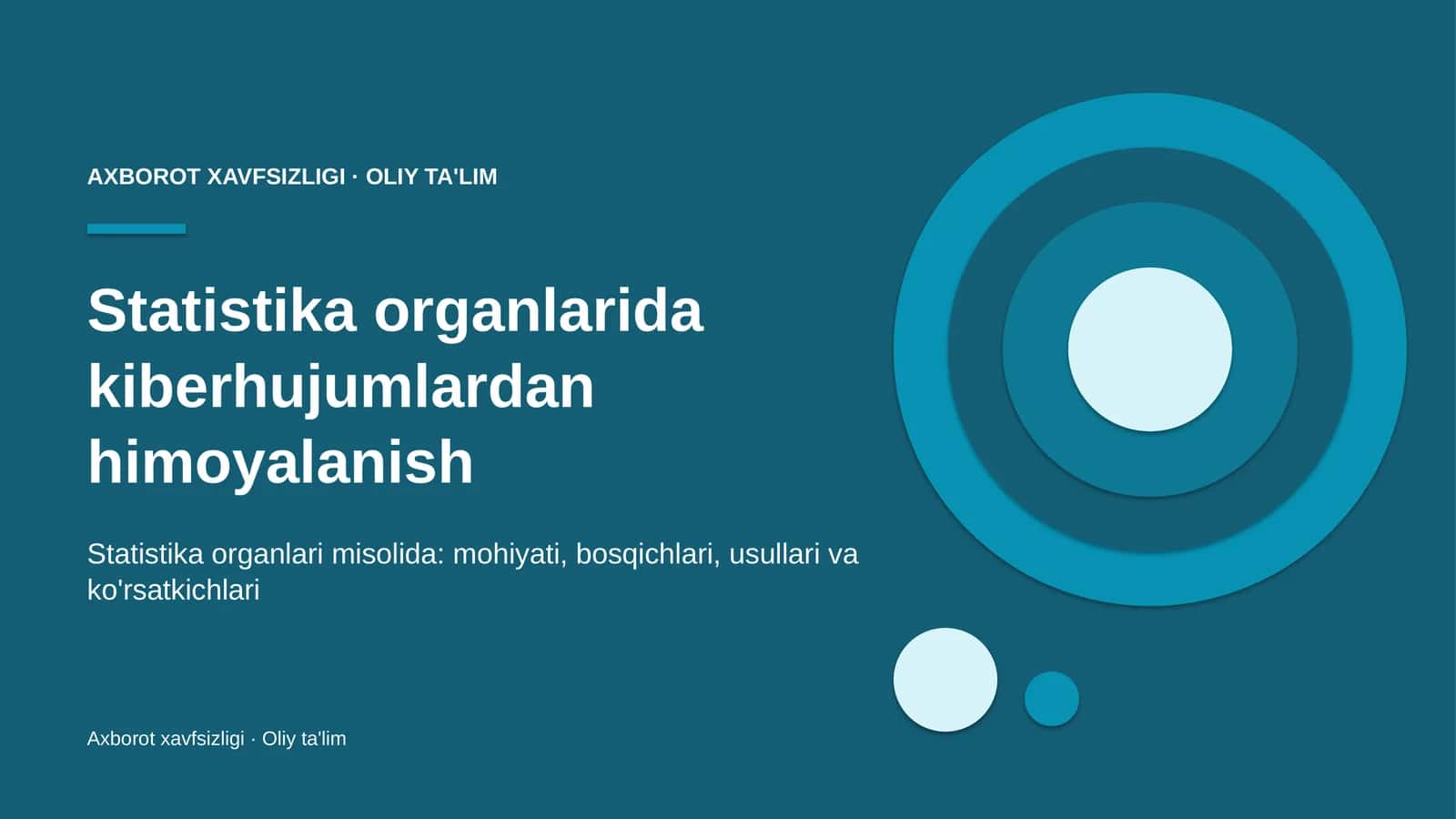 Statistika organlarida kiberhujumlardan himoyalanish