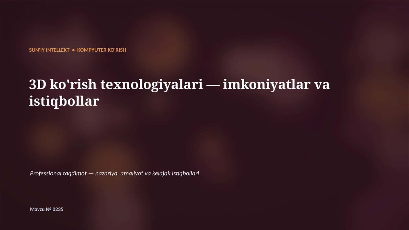 Kompyuter ko'rish