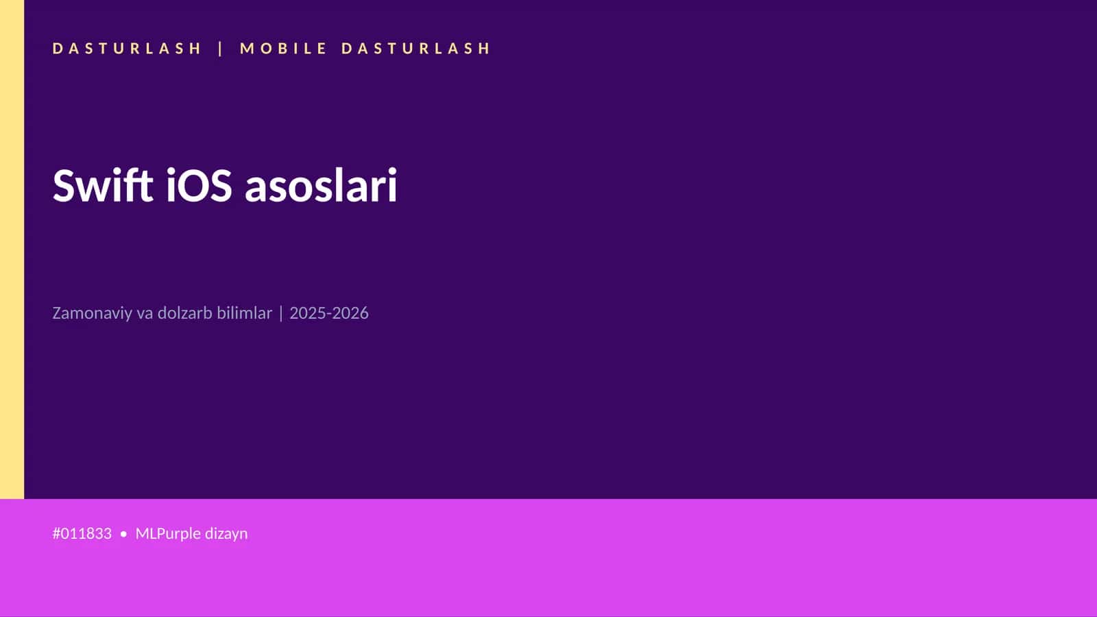 Swift iOS asoslari