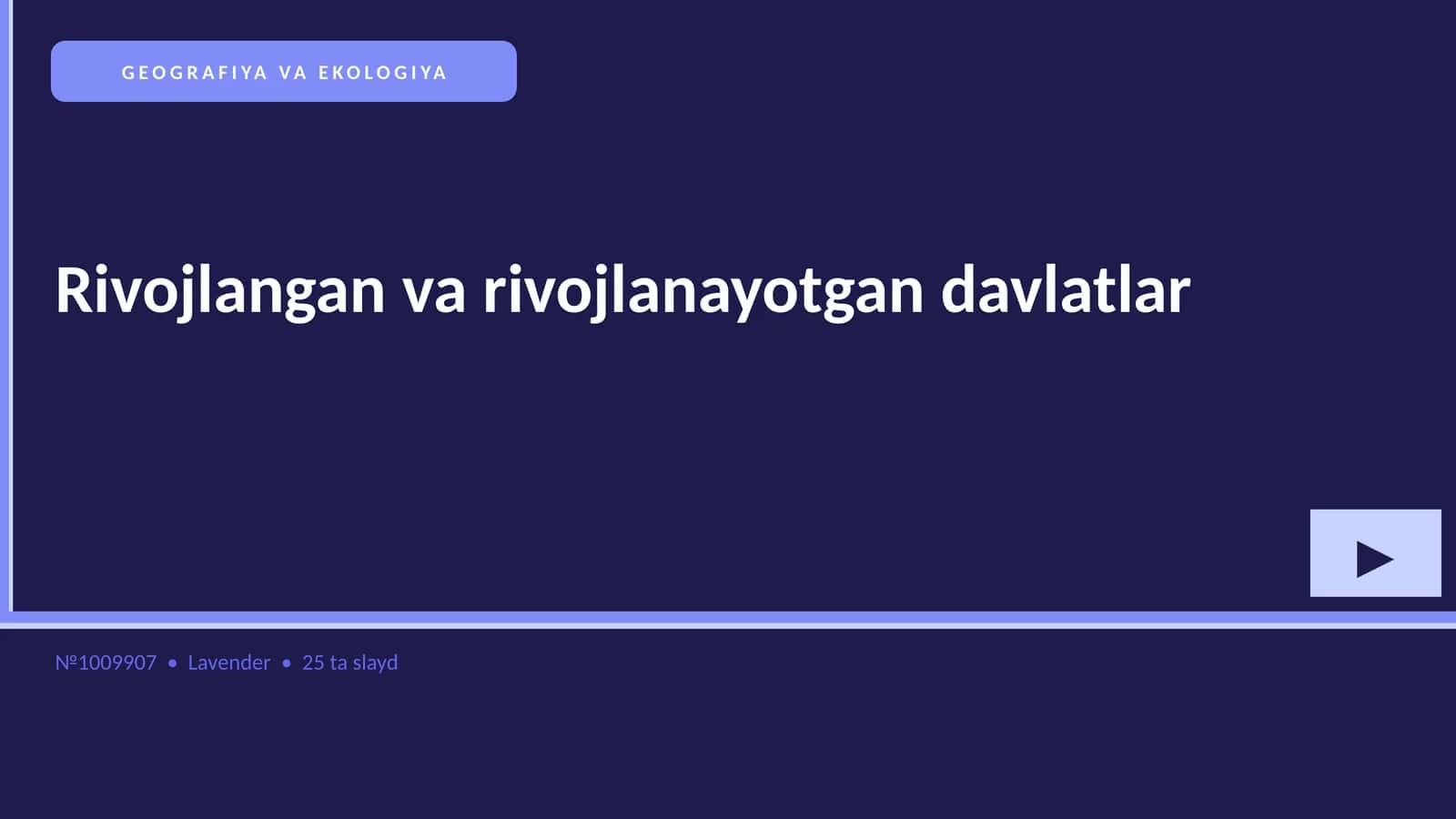 GEOGRAFIYA VA EKOLOGIYA