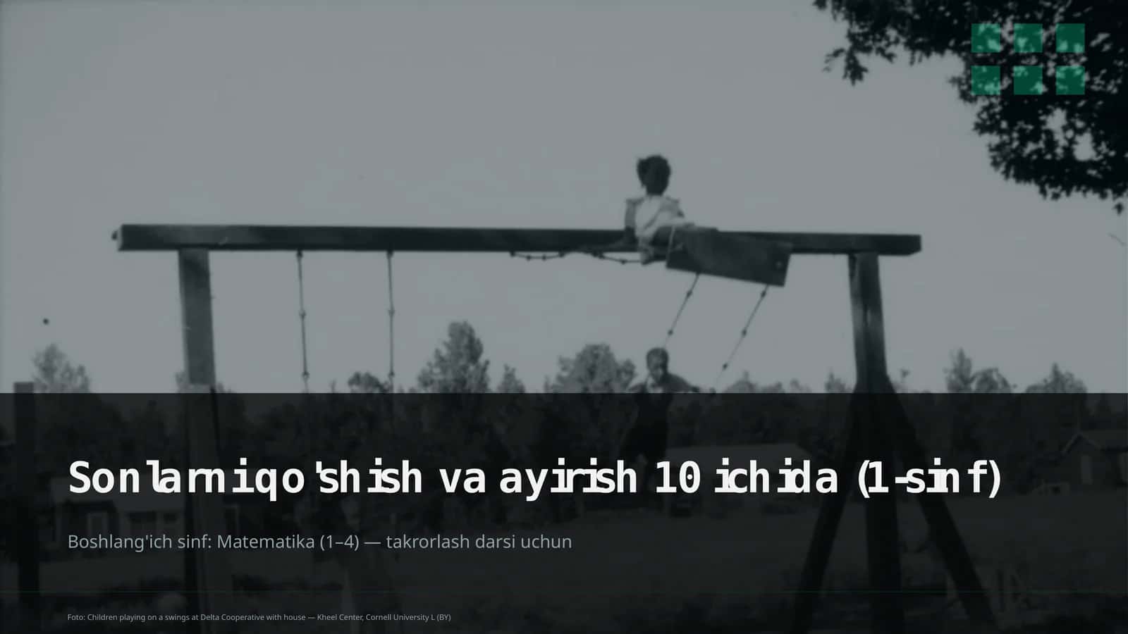 Matematika (1–4) — takrorlash darsi uchun