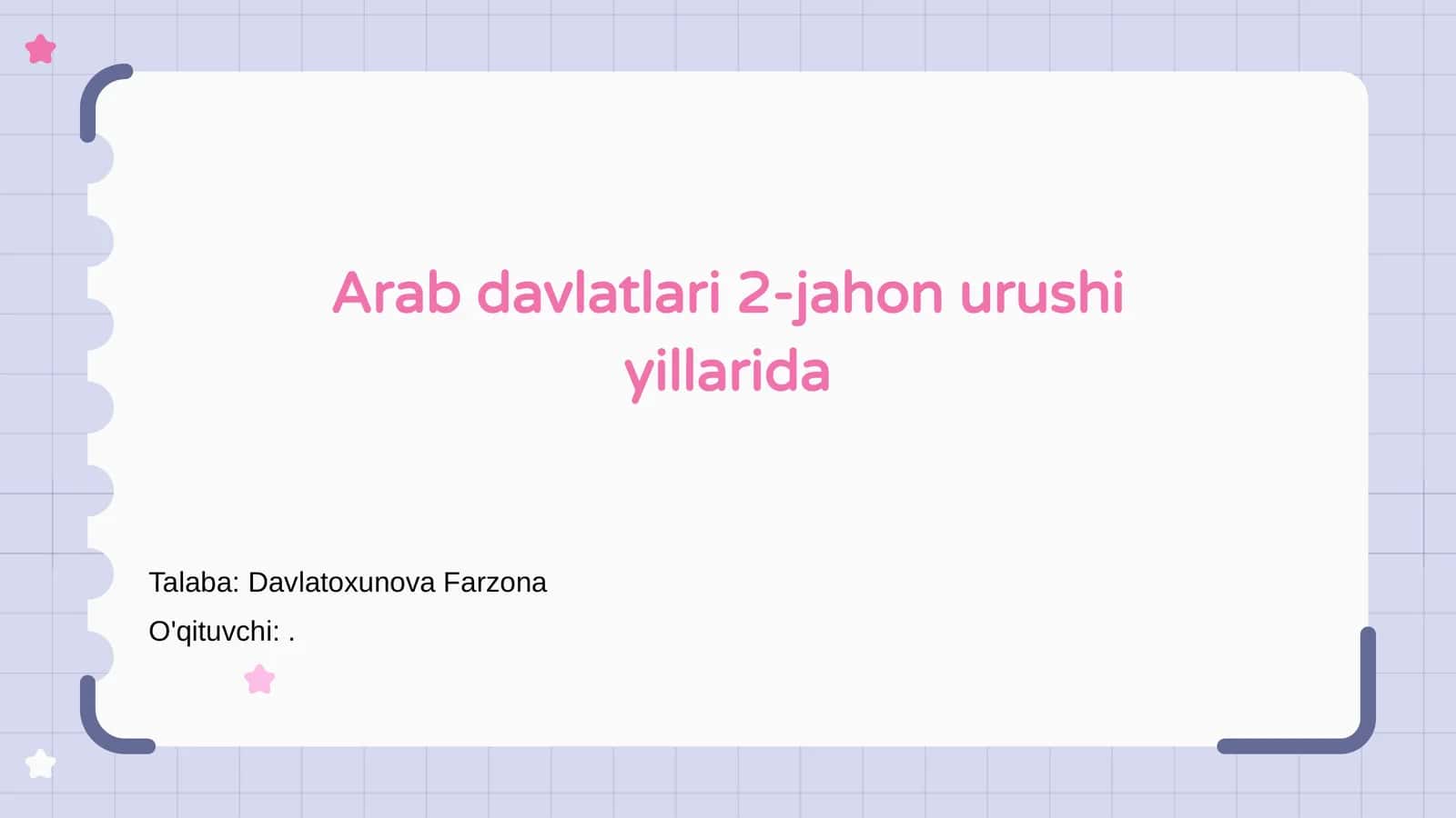 Arab davlatlari 2-jahon urushi yillarida