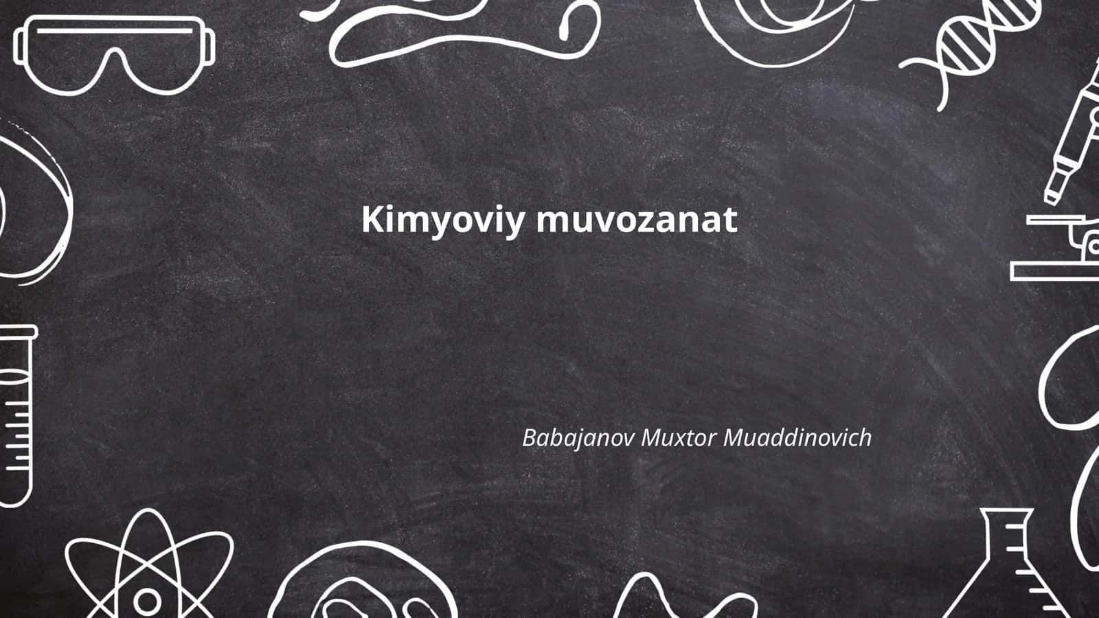 Kimyoviy muvozanat