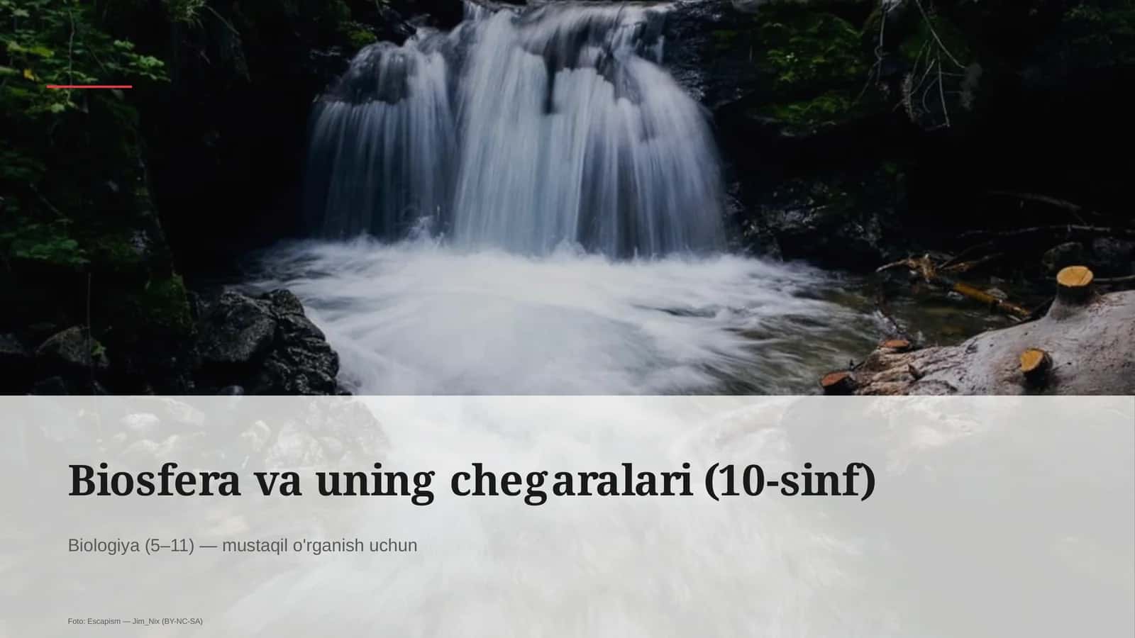 Biosfera va uning chegaralari (10-sinf)