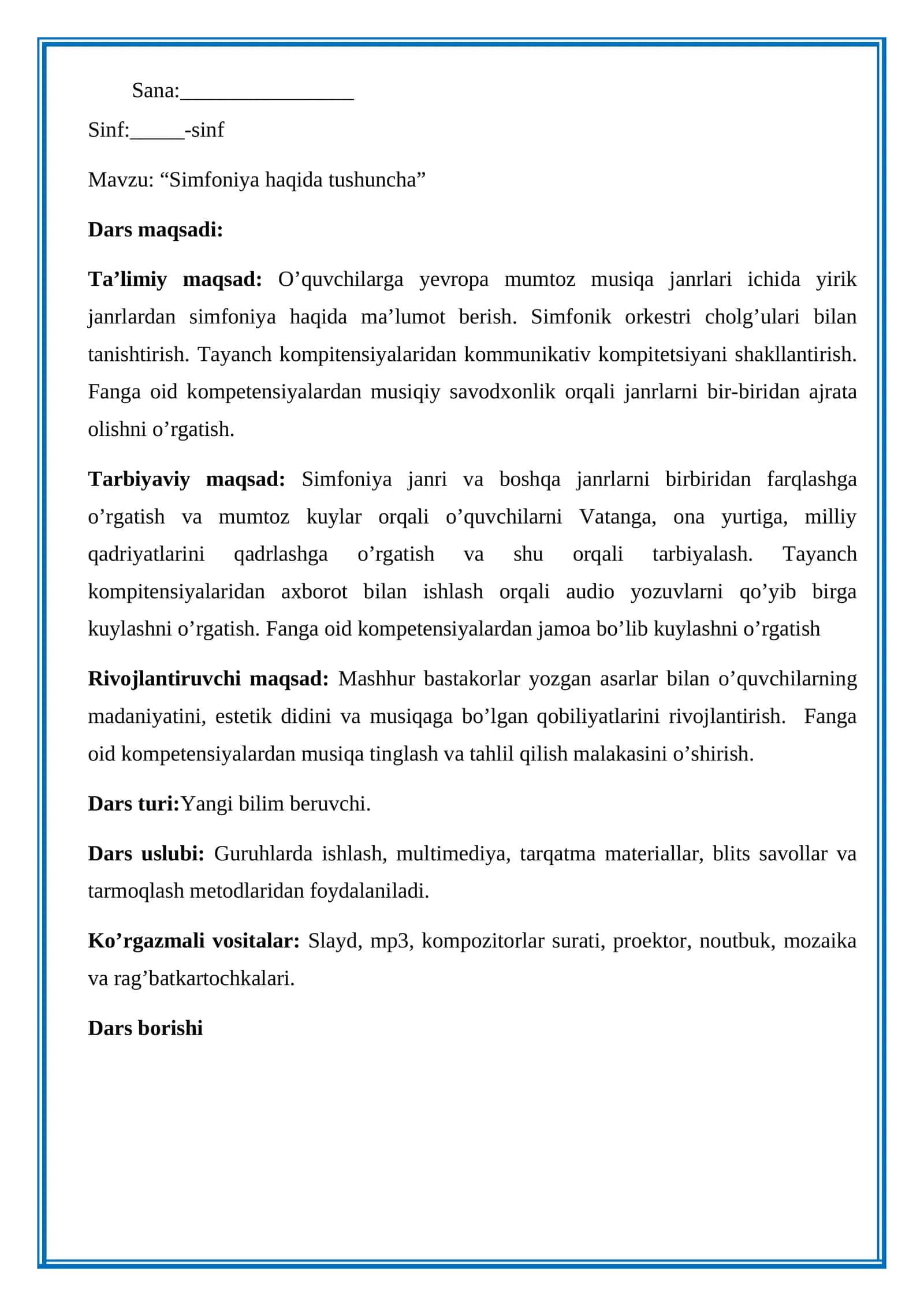 Simfoniya haqida tushuncha