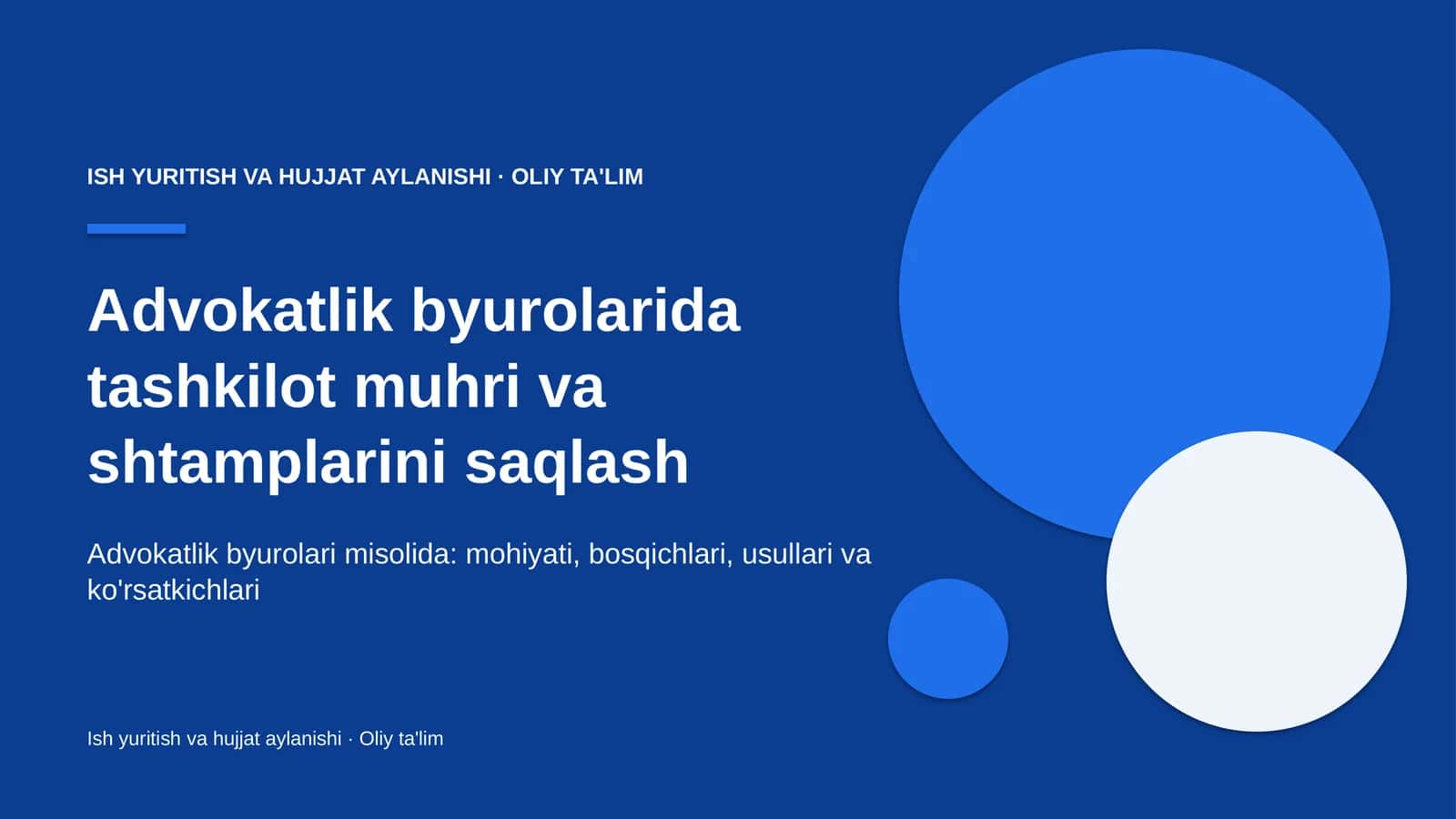 Advokatlik byurolarida tashkilot muhri va shtamplarini saqlash